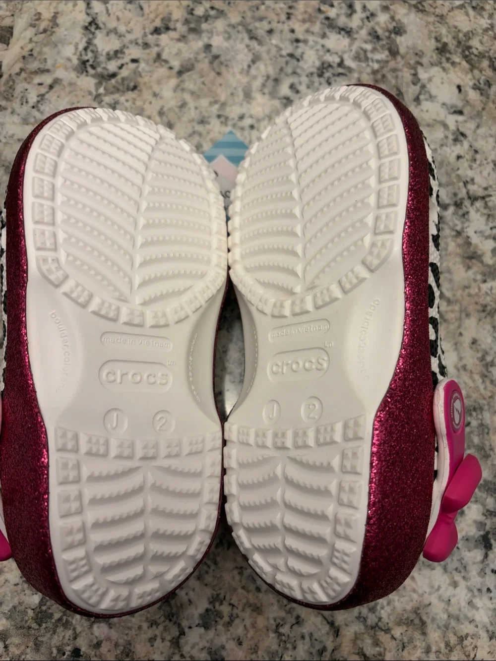L.O.L. Surprise! White & Pink Leopard Print Kids Crocs with Character Charms